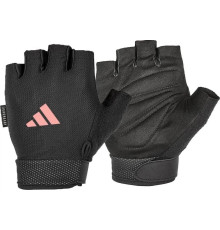 Рукавички для тренінгу Adidas Essential Adjustable Gloves розмір M, чорно-рожеві