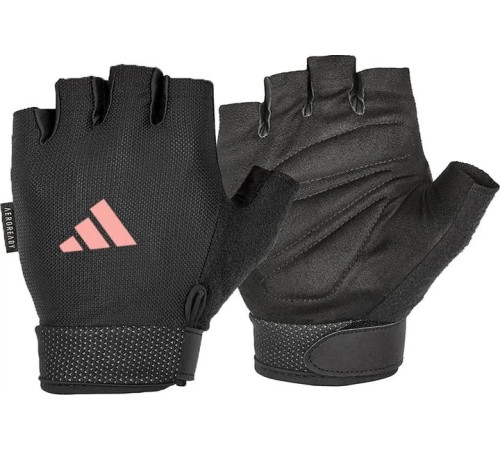 Рукавички для тренінгу Adidas Essential Adjustable Gloves розмір M, чорно-рожеві