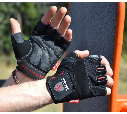 Рукавички для фітнесу Power System PS-2550 Get Power L, чорні