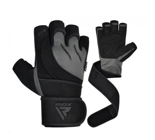Рукавички для фітнесу RDX L4 Micro M, чорно-сірі