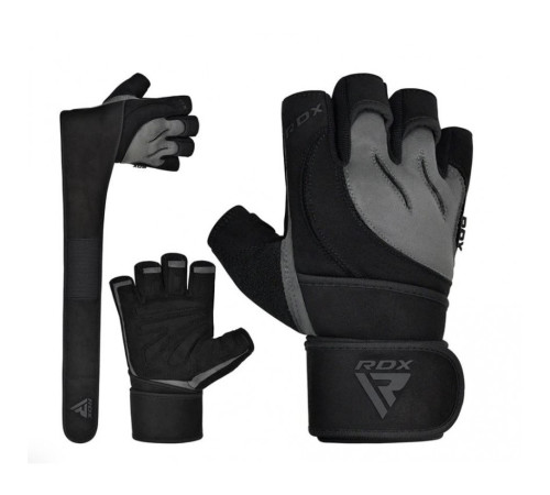 Рукавички для фітнесу RDX L4 Micro XL, чорно-сірі