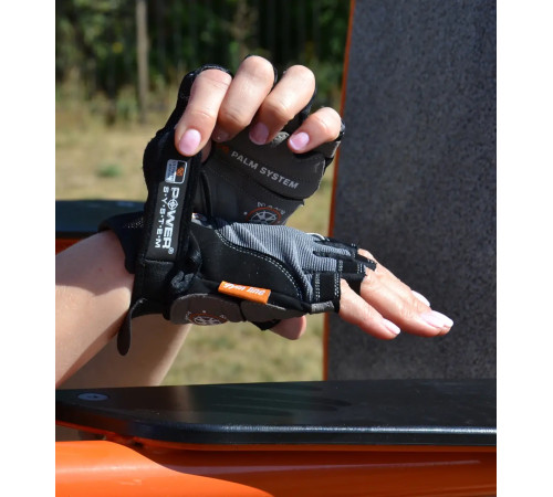 Рукавички для фітнесу чоловічі Power System PS-2580 M, чорно-сірі