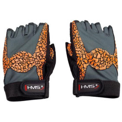 Фітнес-рукавиці жіночі RST03 HMS – сіро-помаранчеві/розмір M 