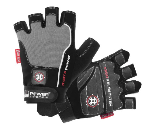 Рукавички для фітнесу чоловічі Power System PS-2580 L, чорно-сірі