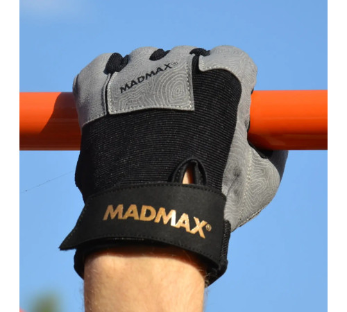 Рукавички для фітнесу MadMax MFG-871 Damasteel розмір XXL, сіро-чорні