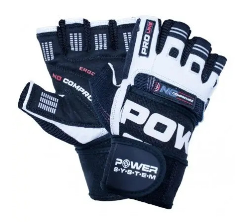 Рукавички для фітнесу Power System PS-2700 No Compromise M, чорно-білі