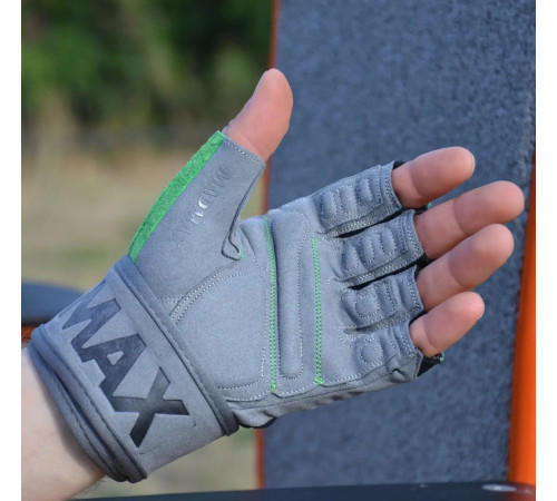 Рукавички для фітнесу MadMax MFG-860 Wild розмір XXL, сіро-зелений