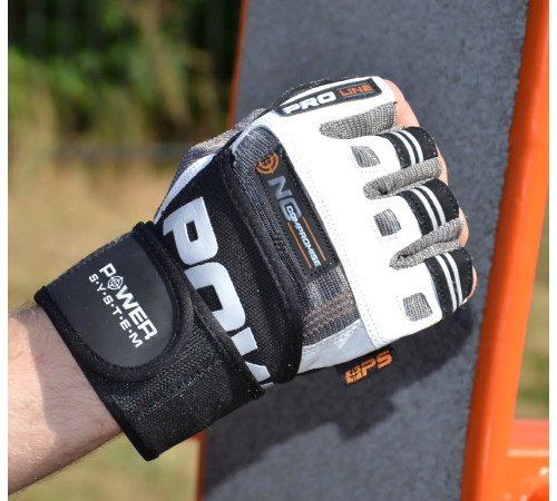 Рукавички для фітнесу Power System PS-2700 No Compromise L, сіро-білі