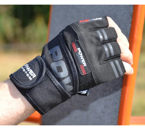 Рукавички для фітнесу Power System PS-2800 Power Grip M, чорні