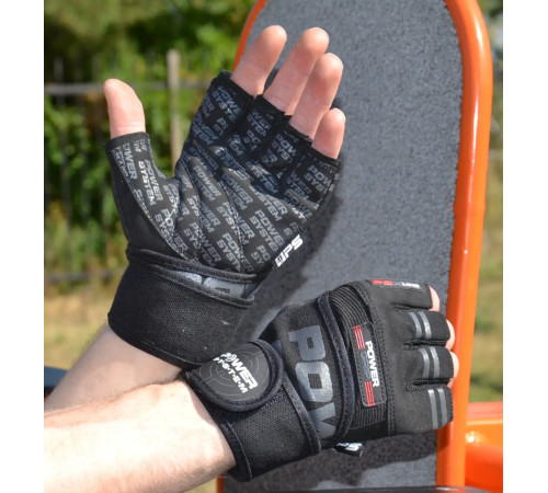 Рукавички для фітнесу Power System PS-2800 Power Grip M, чорні