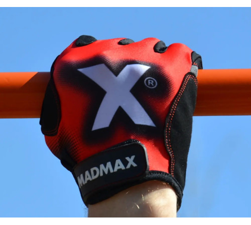 Рукавички для фітнесу MadMax MXG-101 X розмір XL, червоно-чорні