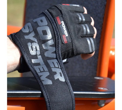 Рукавички для фітнесу Power System PS-2800 Power Grip L, чорні