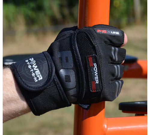 Рукавички для фітнесу Power System PS-2800 Power Grip XL, чорні