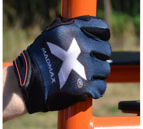 Рукавички для фітнесу MadMax MXG-102 X Gloves розмір XL, сіро-чорні