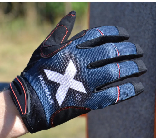 Рукавички для фітнесу MadMax MXG-102 X Gloves розмір XL, сіро-чорні