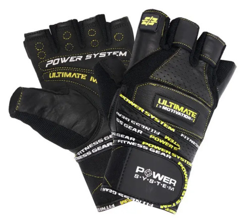 Рукавички для фітнесу Power System PS-2810 Ultimate Motivation L, чорно-жовті