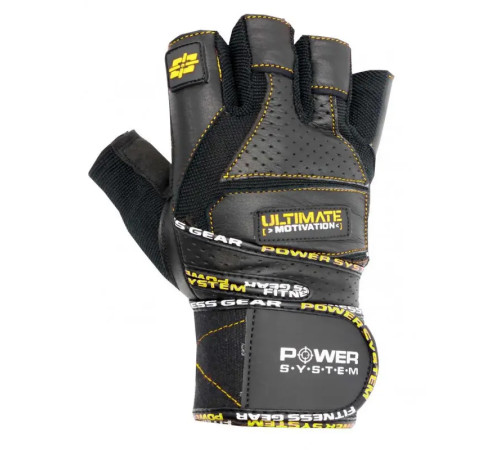 Рукавички для фітнесу Power System PS-2810 Ultimate Motivation L, чорно-жовті