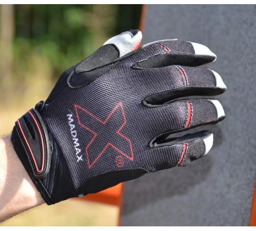 Рукавички для фітнесу MadMax MXG-103 X розмір XL, сіро-чорні