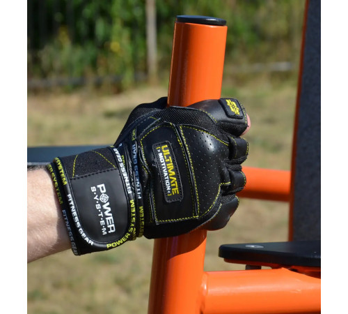 Рукавички для фітнесу Power System PS-2810 Ultimate Motivation XL, чорно-жовті