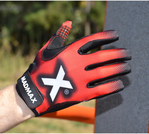 Рукавички для фітнесу MadMax MXG-101 X розмір S, червоно-чорні