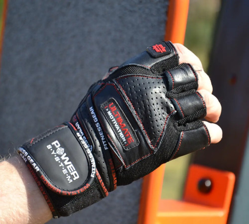 Рукавички для фітнесу Power System PS-2810 Ultimate Motivation M, чорно-червоні