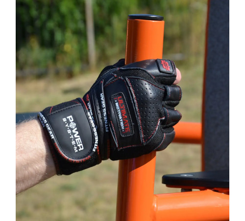 Рукавички для фітнесу Power System PS-2810 Ultimate Motivation L, чорно-червоні