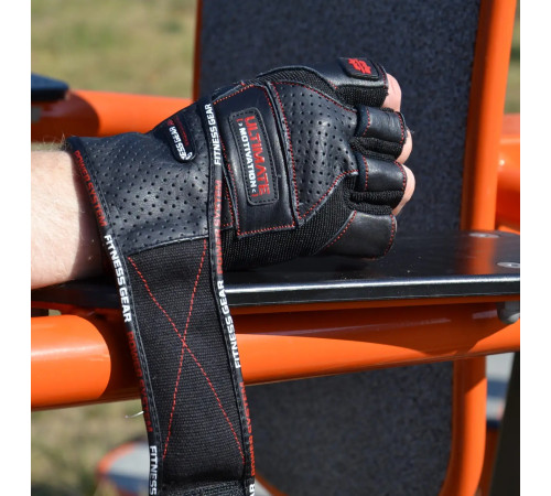 Рукавички для фітнесу Power System PS-2810 Ultimate Motivation L, чорно-червоні