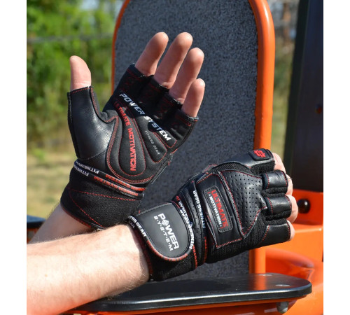 Рукавички для фітнесу Power System PS-2810 Ultimate Motivation L, чорно-червоні