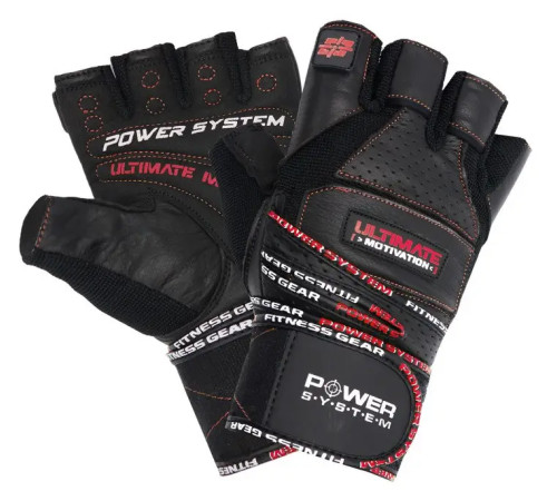 Рукавички для фітнесу Power System PS-2810 Ultimate Motivation XL, чорно-червоні