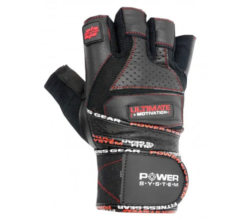 Рукавички для фітнесу Power System PS-2810 Ultimate Motivation XL, чорно-червоні