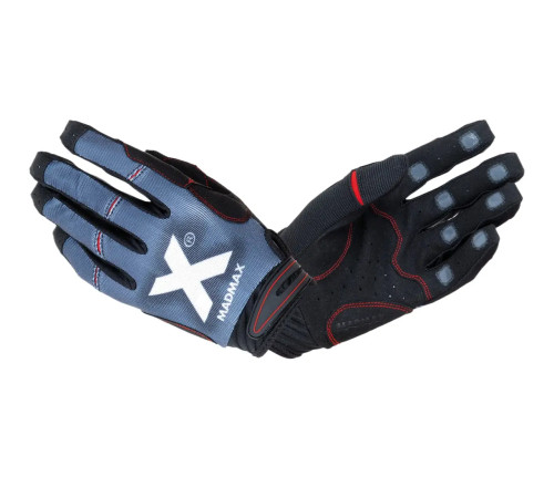 Рукавички для фітнесу MadMax MXG-102 X Gloves розмір XXL, сіро-чорні