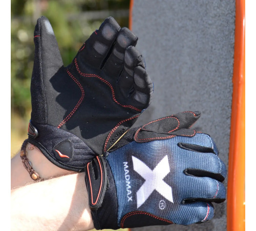 Рукавички для фітнесу MadMax MXG-102 X Gloves розмір XXL, сіро-чорні