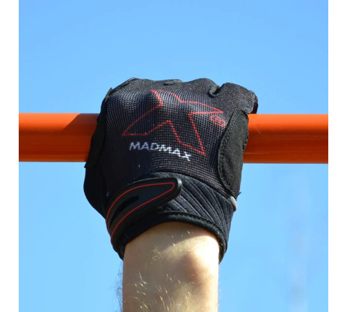 Рукавички для фітнесу MadMax MXG-103 X розмір S, сіро-чорні
