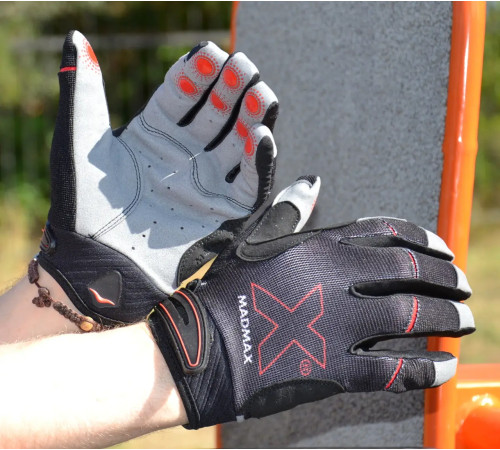 Рукавички для фітнесу MadMax MXG-103 X розмір S, сіро-чорні