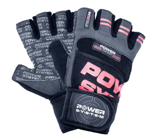 Рукавички для фітнесу Power System PS-2800 Power Grip L, чорно-червоні