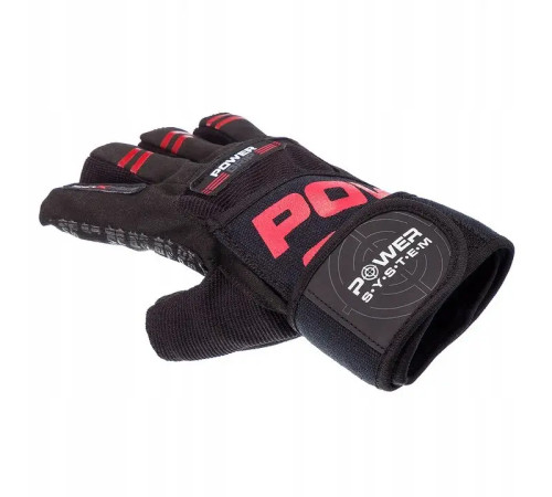 Рукавички для фітнесу Power System PS-2800 Power Grip L, чорно-червоні