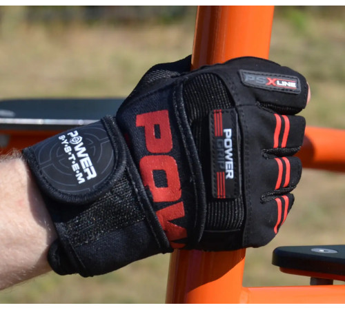 Рукавички для фітнесу Power System PS-2800 Power Grip L, чорно-червоні
