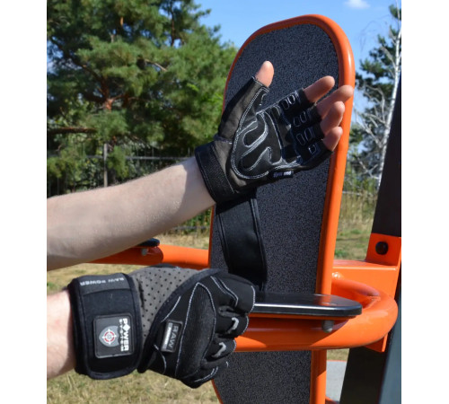 Рукавички для фітнесу Power System PS-2850 Raw Power L, чорно-сірі