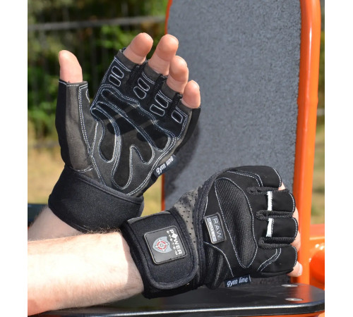 Рукавички для фітнесу Power System PS-2850 Raw Power L, чорно-сірі