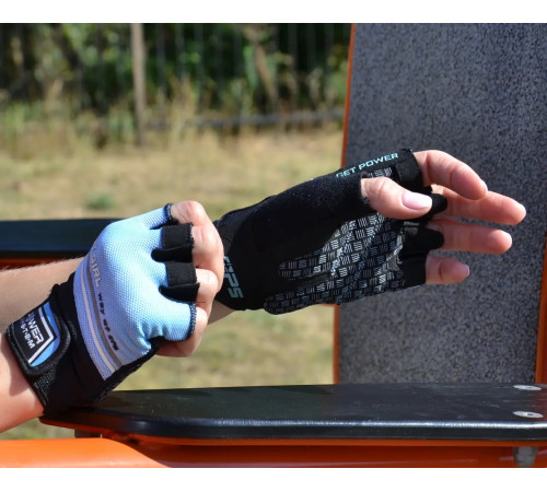 Рукавички для фітнесу жіночі Power System PS-2920 Evo XS, блакитні