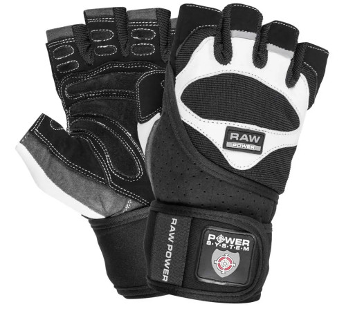 Рукавички для фітнесу Power System PS-2850 Raw Power L, чорно-білі