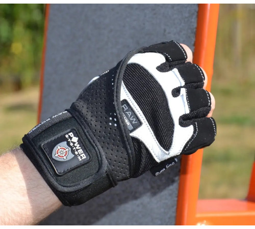 Рукавички для фітнесу Power System PS-2850 Raw Power XL, чорно-білі