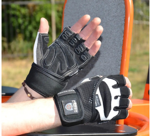 Рукавички для фітнесу Power System PS-2850 Raw Power XL, чорно-білі