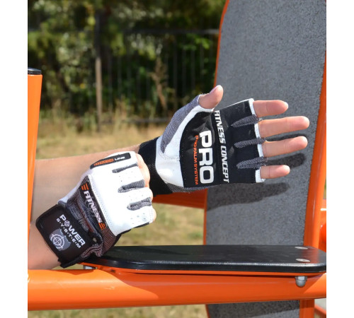 Рукавички для фітнесу Power System PS-2300 Fitness L, сіро-білі