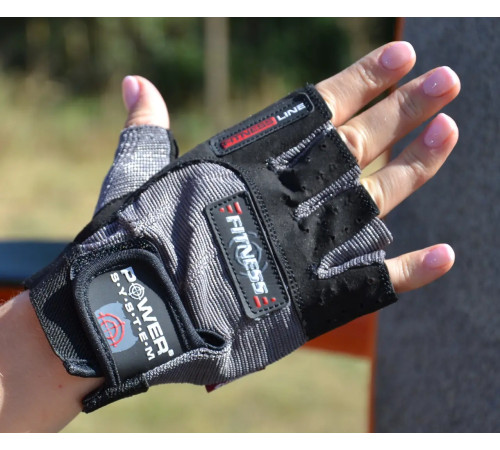 Рукавички для фітнесу Power System PS-2300 Fitness L, чорно-сірі