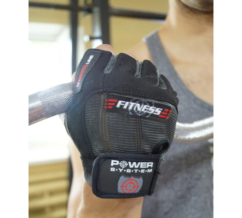 Рукавички для фітнесу Power System PS-2300 Fitness L, чорно-сірі