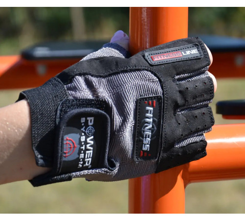Рукавички для фітнесу Power System PS-2300 Fitness L, чорно-сірі