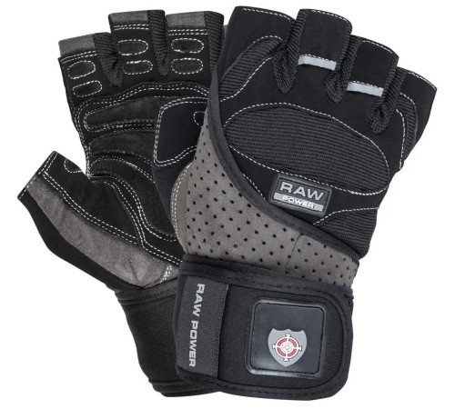 Рукавички для фітнесу Power System PS-2850 Raw Power M, чорно-сірі