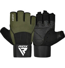 Рукавички для фітнесу RDX W3 розмір M, зелені