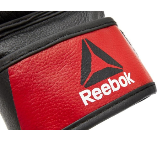 Рукавички для тренінгу ММА Reebok Gloves Leather розмір S, чорно-червоні